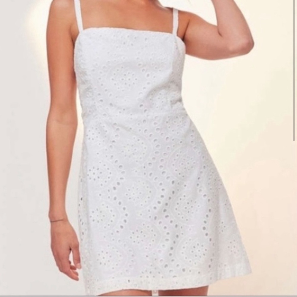 White eyelet, a-line sundress by Kimchi Blue | size 8